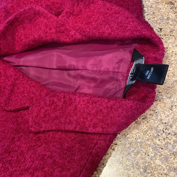 Jennifer & Grace Fuchsia Raspberry Pink Wool Blend Blazer 10 Lined - Picture 6 of 17